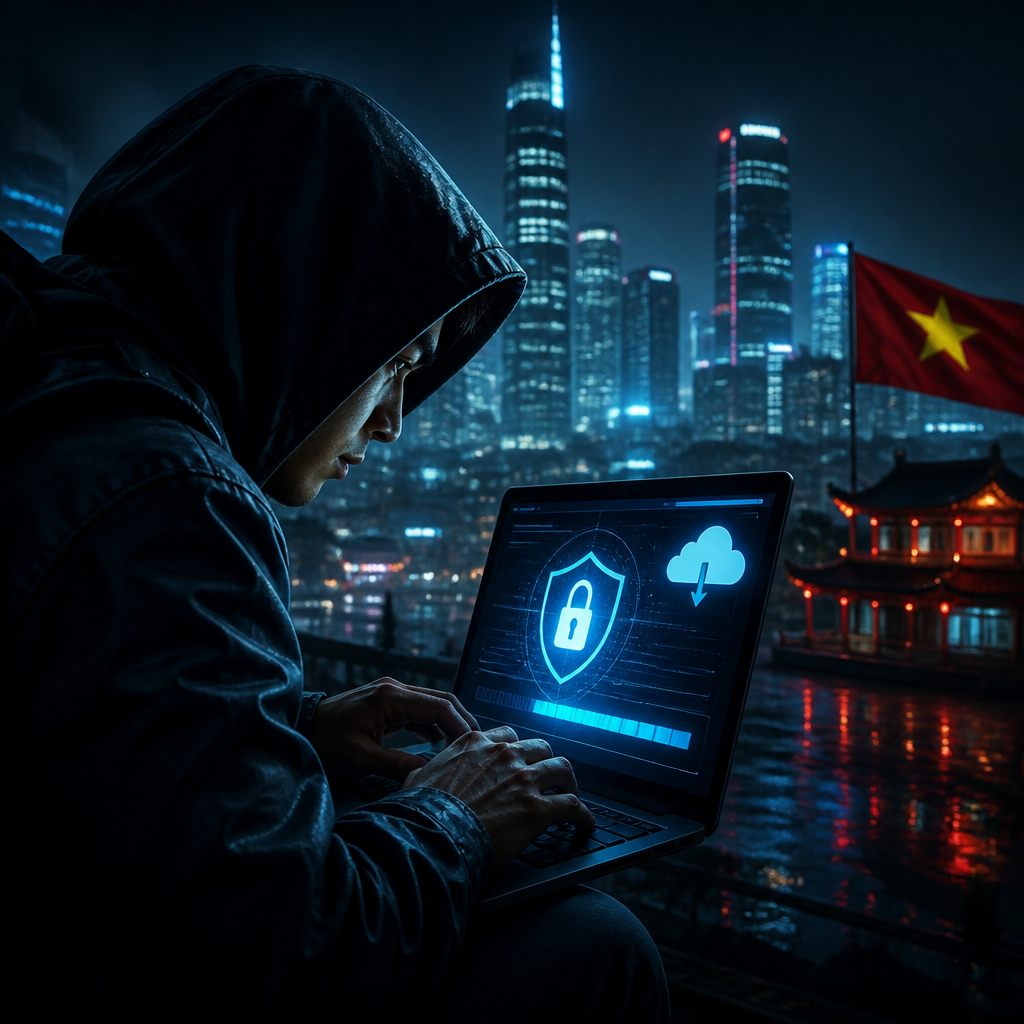 Quá trình download phần mềm an toàn với biểu tượng khóa và lá chắn