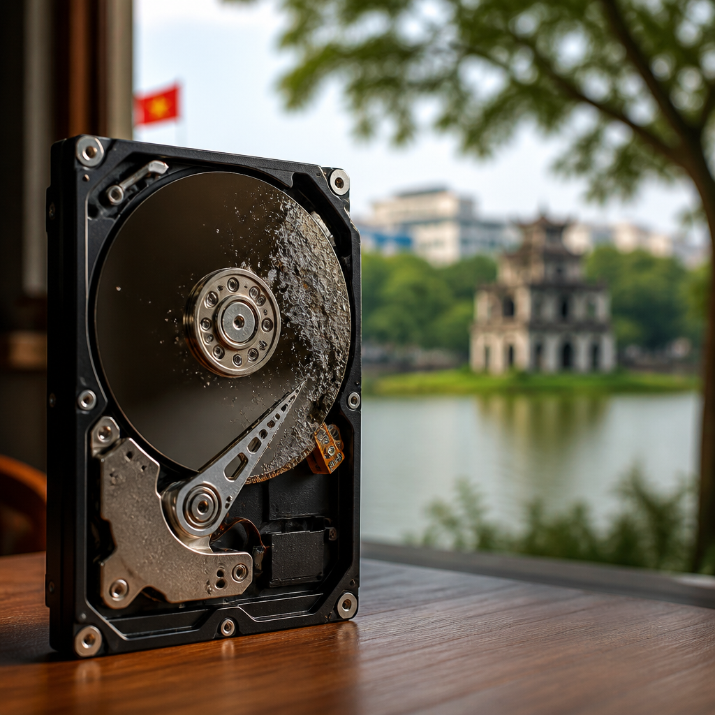 Màn hình máy tính hiển thị thông báo lỗi 'Disk Boot Failure' cảnh báo ổ cứng có vấn đề nghiêm trọng