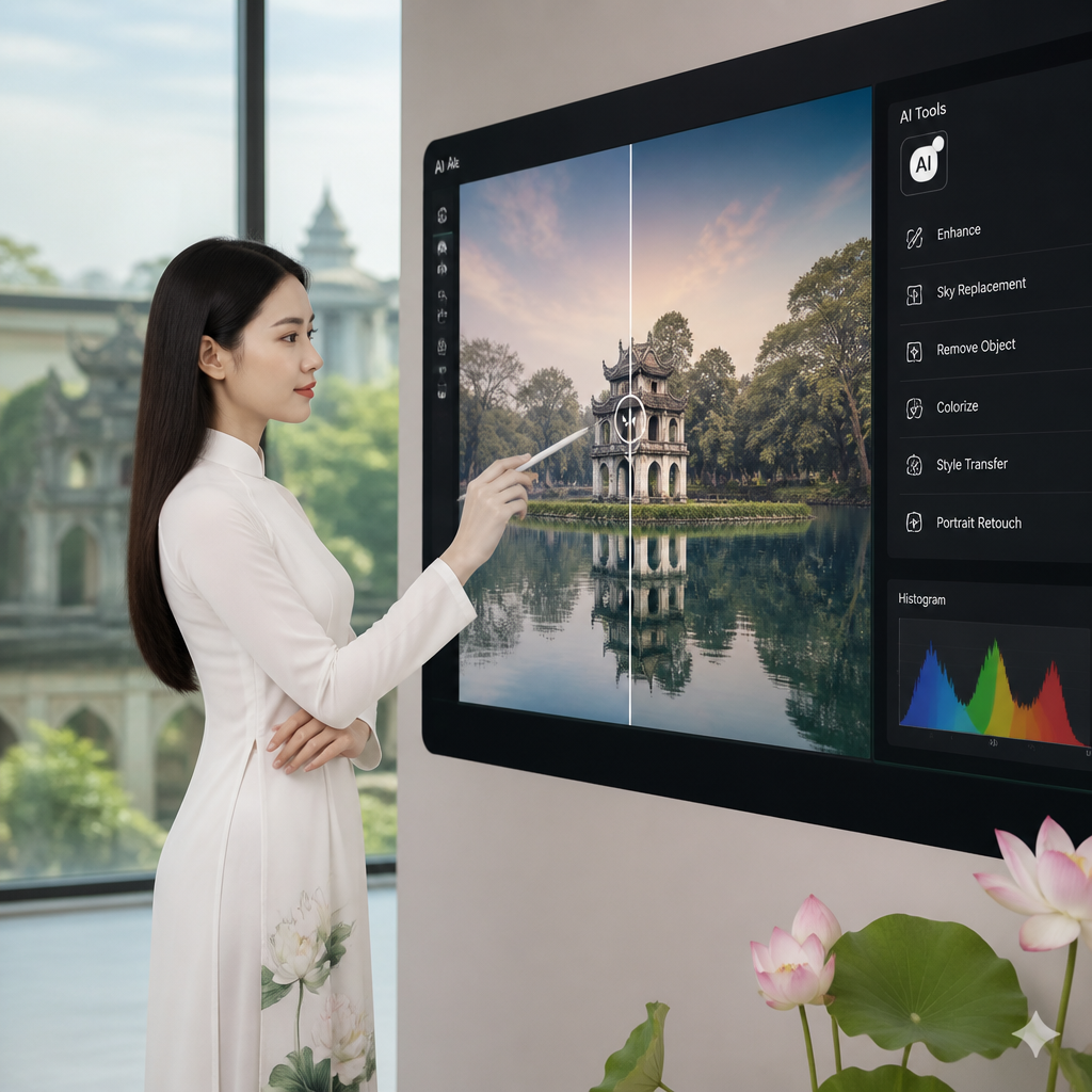 Giao diện các tính năng chỉnh sửa ảnh bằng AI trong Photoshop 2026